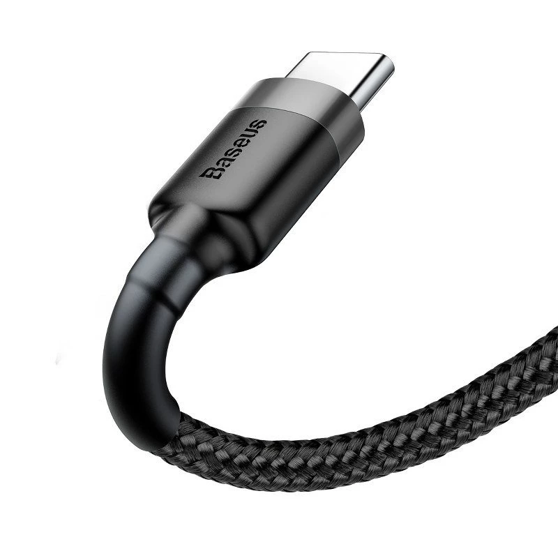 Baseus Cafule USB-A - USB-C-kaapeli 0,5 m harmaa+musta