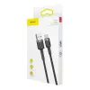 Baseus Cafule USB-A - USB-C-kaapeli 0,5 m harmaa+musta