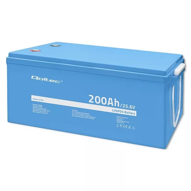 Qoltec LiFePO4 akku 25,6V 200Ah BMS
