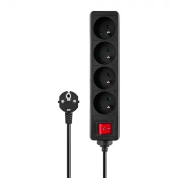 SAVIO LZ-14 4-osainen jatkojohto 2 USB-liitännällä, 1,5m kaapeli, valkoinen