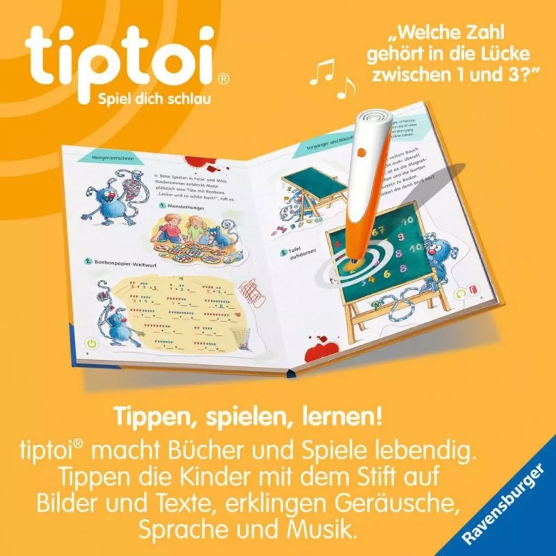 RAVENSBURGER tiptoi Lern mit mir! Mathe 1. Klasse interaktiivinen oppikirja