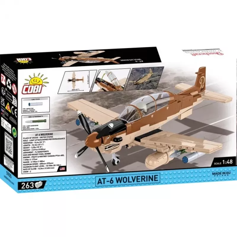 COBI KLOCKI Blocks AT-6 Wolverine 263-osainen rakennussarja