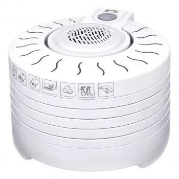 MPM MSG-01 sieni- ja hedelmäkuivuri 250W 5 tarjotinta valkoinen