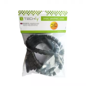 Techly johdonhallinta 2,5 m, musta