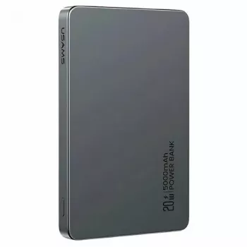 USAMS varavirtalähde 5000mAh 20W PD MagSafe langaton harmaa