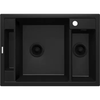 DEANTE Black Nero Matt Magnetic 1.5-Bowl graniittinen pesuallas