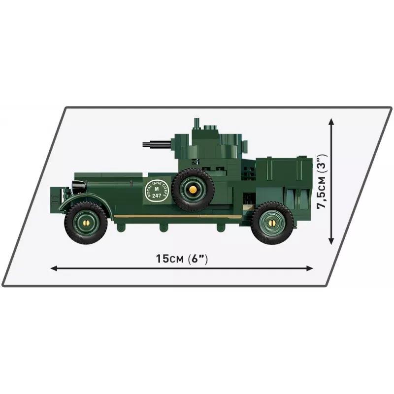 COBI KLOCKI Historical Collection Rolls-Royce Armoured Car 1920 Pattern Mk I rakennussarja (226 osaa)
