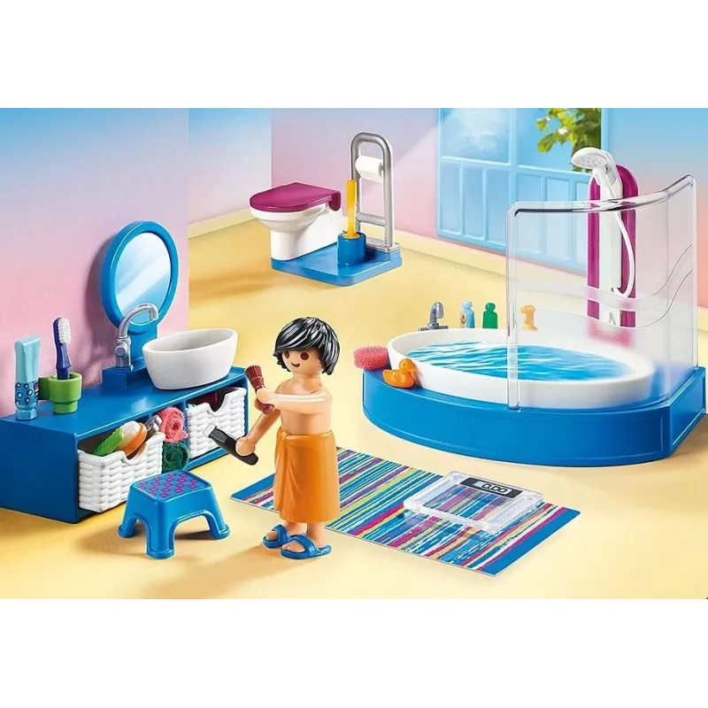 Playmobil nukkekoti 70211 kylpyhuone kylpyammeella