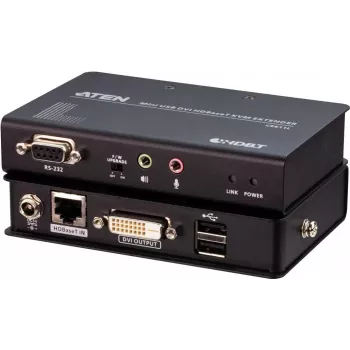 ATEN CE611 Mini USB HDBaseT DVI KVM -jatko - lähetin ja vastaanotin - jopa 100 m