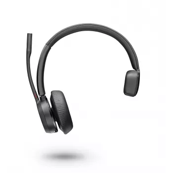 Poly Voyager 4300 UC Series 4310 Microsoft Teams -langaton Bluetooth On-Ear-headset kohinaa vaimentavalla mikrofonilla - musta