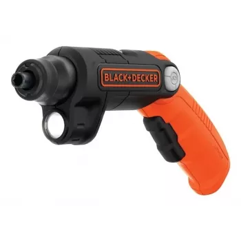 Black & Decker BDCSFL20C-QW 3,6V -akkuruuvinväännin taskulampulla, musta/oranssi