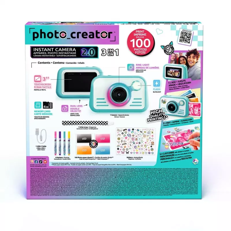 CANAL TOYS PHOTO CREATOR pikakamera värivalokuvapaperilla