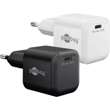 Goobay USB-C PD GaN -pikalaturi Nano (30 W) valkoinen