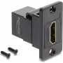 Delock paneeliasennettava HDMI-naaras-naaras-liitin 4K musta (91194)