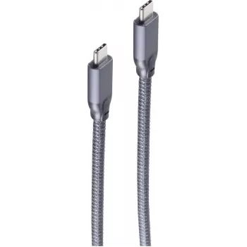 ShiverPeaks USB-C - USB-C -kaapeli, USB 3.2 Gen 2, 5,0 m, musta