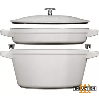 Staub La Cocotte pyöreä valurautapata uunivuoka 24 cm 3,8 L musta
