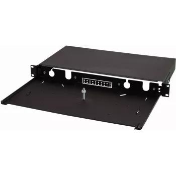 LogiLink FB0001B 19 tuuman 1U jatkettava kuitujatkosrasia, tyhjä kotelo, musta