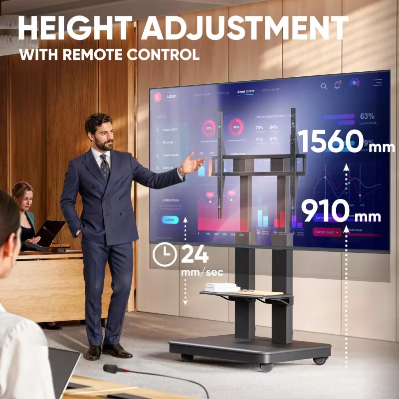 ONKRON TS2811E-B siirrettävä TV-teline 50-120 tuuman näytöille, musta