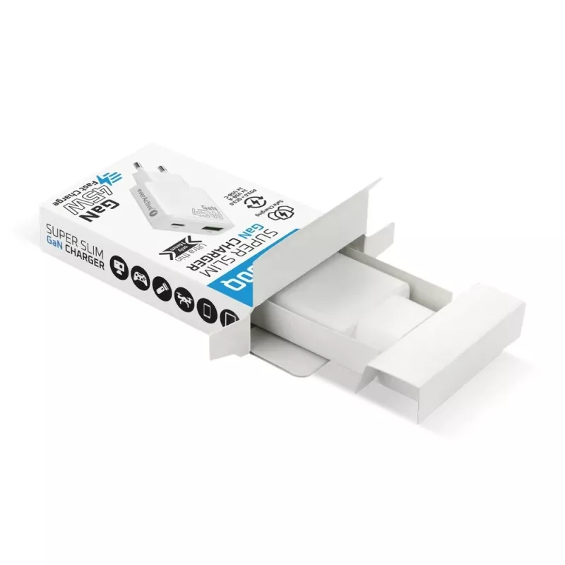 EVERACTIVE GaN QC3.0 45W USB-C-seinälaturi SC-460Q valkoinen