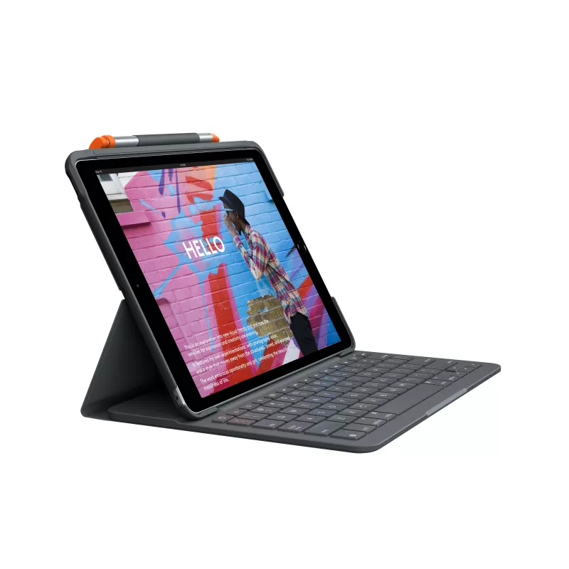 Logitech Slim Folio -näppäimistökotelo iPad 10,2 inch (7., 8., 9. sukupolvi) - grafiitti - QWERTY UK englanti