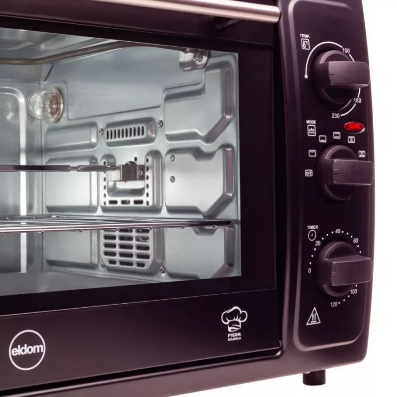 ELDOM PR500 uuni 48L 2000W musta/hopea