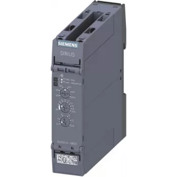 Siemens 3UG5514-1BR20 analoginen valvontarele vaihekatkokselle, vaihejärjestykselle, epäsymmetrialle, alijännitteelle, ylijännitteelle, 160-690 V AC, 2 vaihtokosketinta, DIN-kiskoasennus