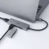 AUKEY CB-C63 USB-C-keskitin Ultra Slim 4-in-1 alumiini space gray