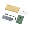 AUKEY CB-C63 USB-C-keskitin Ultra Slim 4-in-1 alumiini space gray