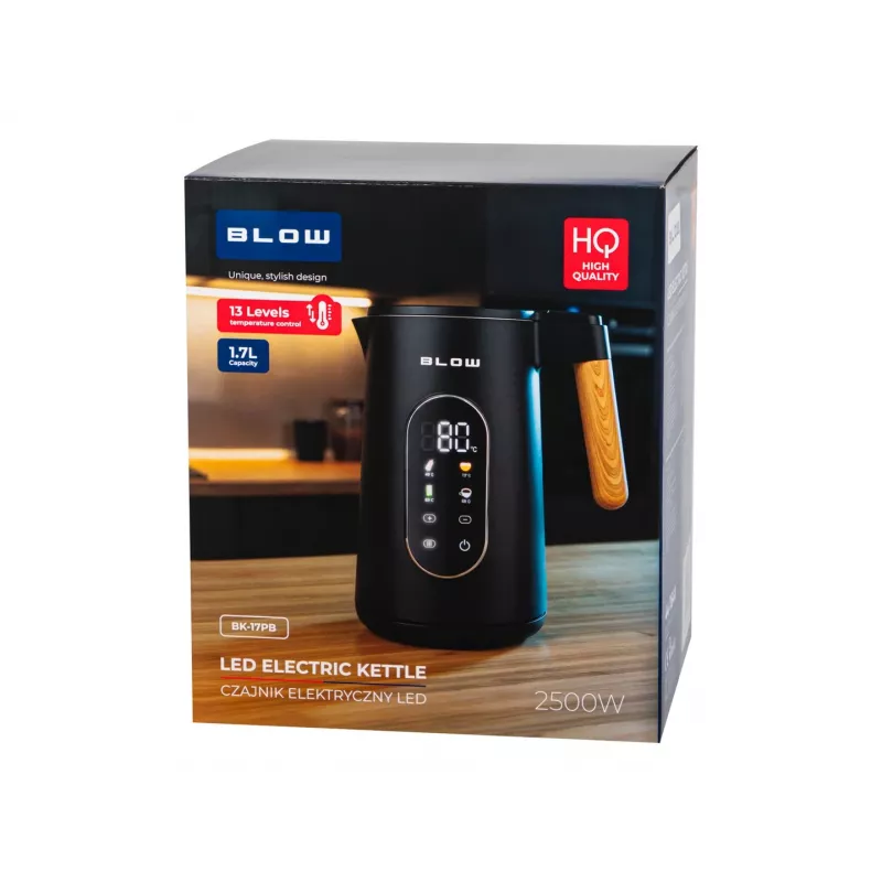 BLOW musta vedenkeitin näytöllä BK-17PB 2500W