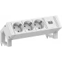 Bachmann DESK2 valkoinen jatkojohto 3x Schuko CEE 7/3 2m kaapeli 902.3205