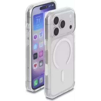 Delock suojakotelo iPhone 17 Pro -puhelimeen, MagSafe-yhteensopiva, läpinäkyvä-valkoinen (81643)
