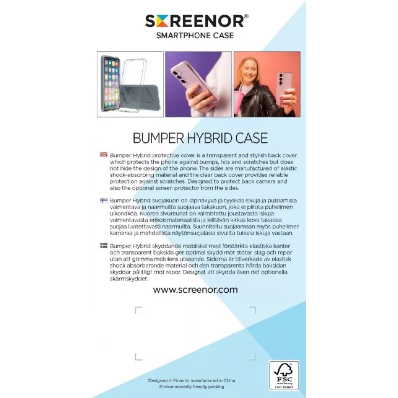 SCREENOR Bumper Case läpinäkyvä suojakotelo Samsung Galaxy A17 / A17 5G -puhelimeen