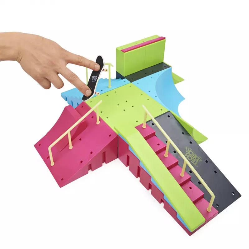 SPINMASTER Tech Deck Ramp X-Connect Neon Mega Park sormilaudalla