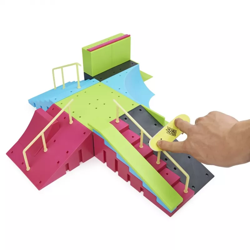SPINMASTER Tech Deck Ramp X-Connect Neon Mega Park sormilaudalla