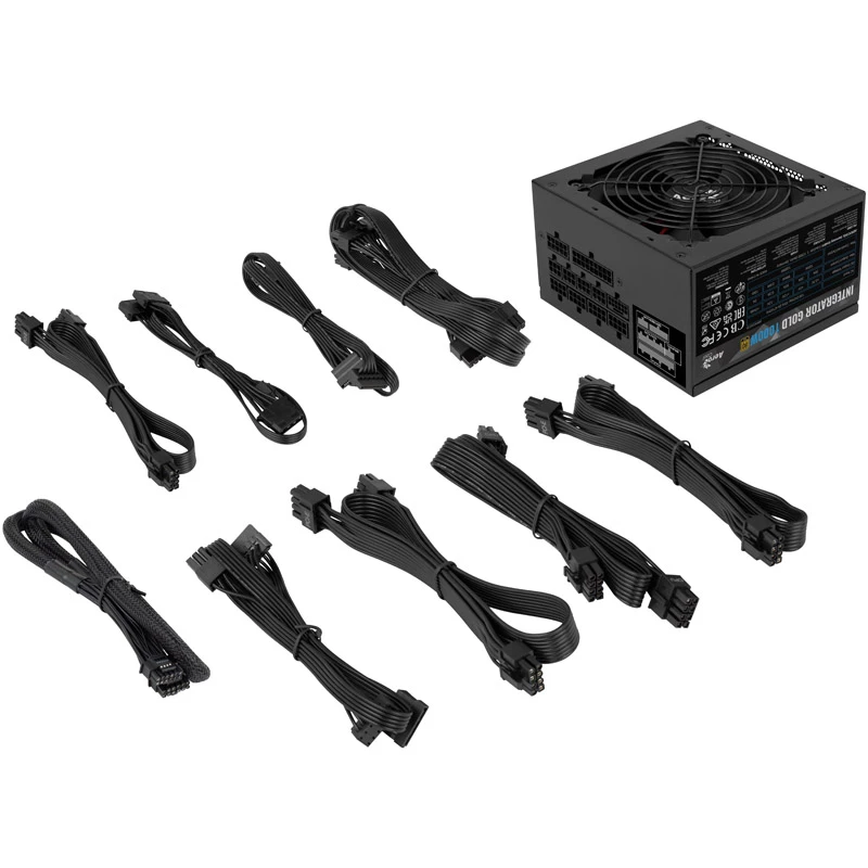Aerocool Integrator Gold 1000W virtalähde ATX musta