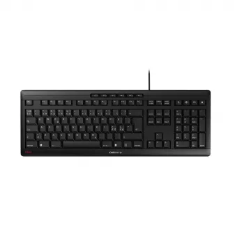 Cherry STREAM KEYBOARD - johdollinen USB-näppäimistö - pan-pohjoismainen asettelu - musta