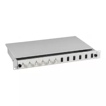 EFB Elektronik BA71921.24 jatkosrasia LC OS2 24 pigtailia / 12 liitintä 1U ulosvedettävä laatikko
