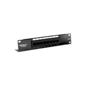 TRENDnet TC-P08C6 Cat6 suojaamaton patch-paneeli - 8 porttia seinäasennus