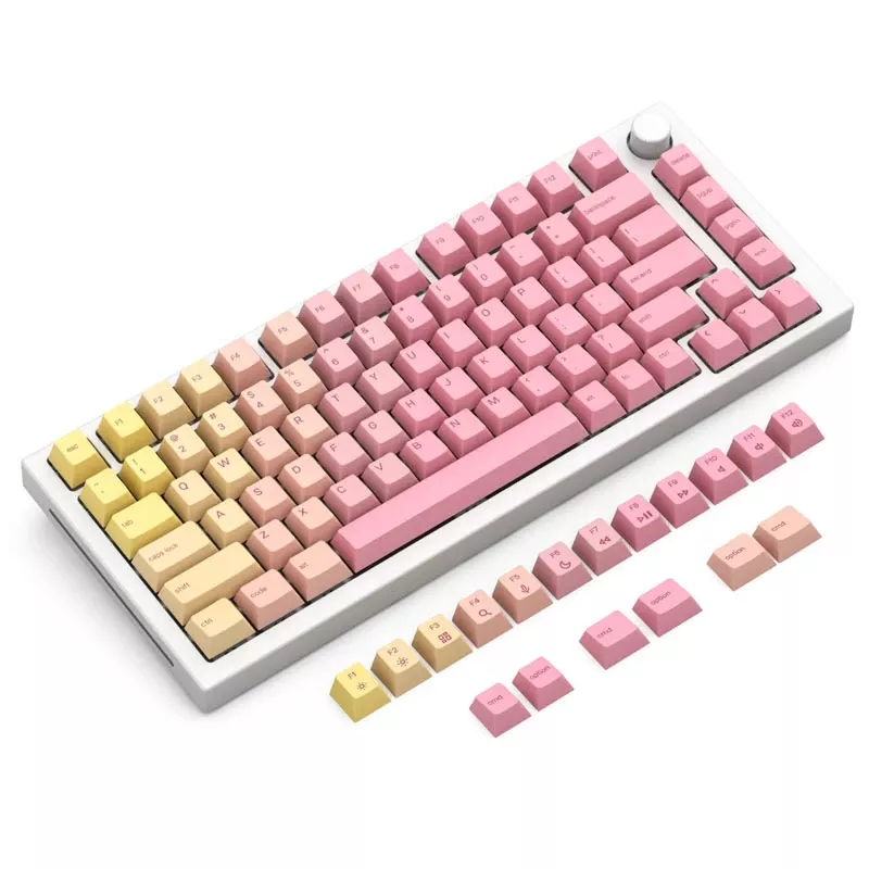 Glorious GPBT näppäinhatut - Pink Grapefruit (114 näppäintä, Cherry-profiili, PBT, Dye-Sublimated)