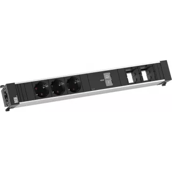 Bachmann Conference XL 3x CEE 7/3 2x CM 1x USB-C/C 100W musta