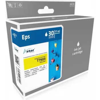 ASTAR yhteensopiva mustekasetti keltainen 17ml 2000 sivua Epson WorkForce Pro WF-5110 WF-5190 WF-5620 WF-5690