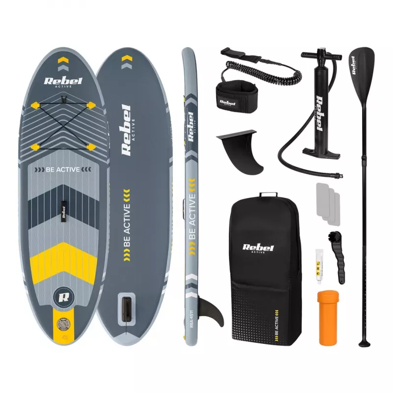 REBEL ACTIVE Small täytettävä SUP-lauta harmaa RBA-4511