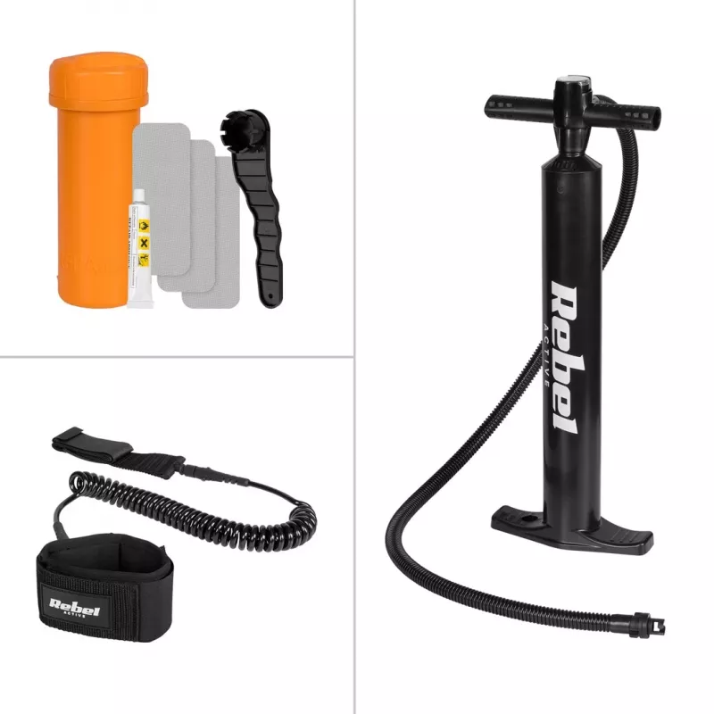 REBEL ACTIVE Small täytettävä SUP-lauta harmaa RBA-4511
