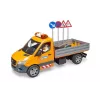 BRUDER MB Sprinter Municipal valo- ja äänimoduulilla, oranssi, mittakaava 1:16
