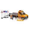 BRUDER MB Sprinter Municipal valo- ja äänimoduulilla, oranssi, mittakaava 1:16