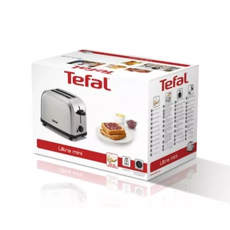 Tefal Ultra Mini 2-viipaleinen leivänpaahdin ruostumaton teräs TT330D