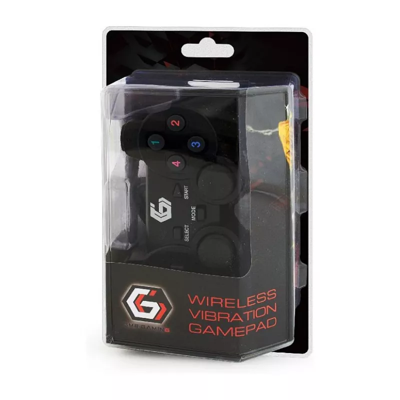 GEMBIRD JPD-WDV-01 langaton peliohjain PS2/PS3/PC - 12 painiketta - 2,4 GHz - musta