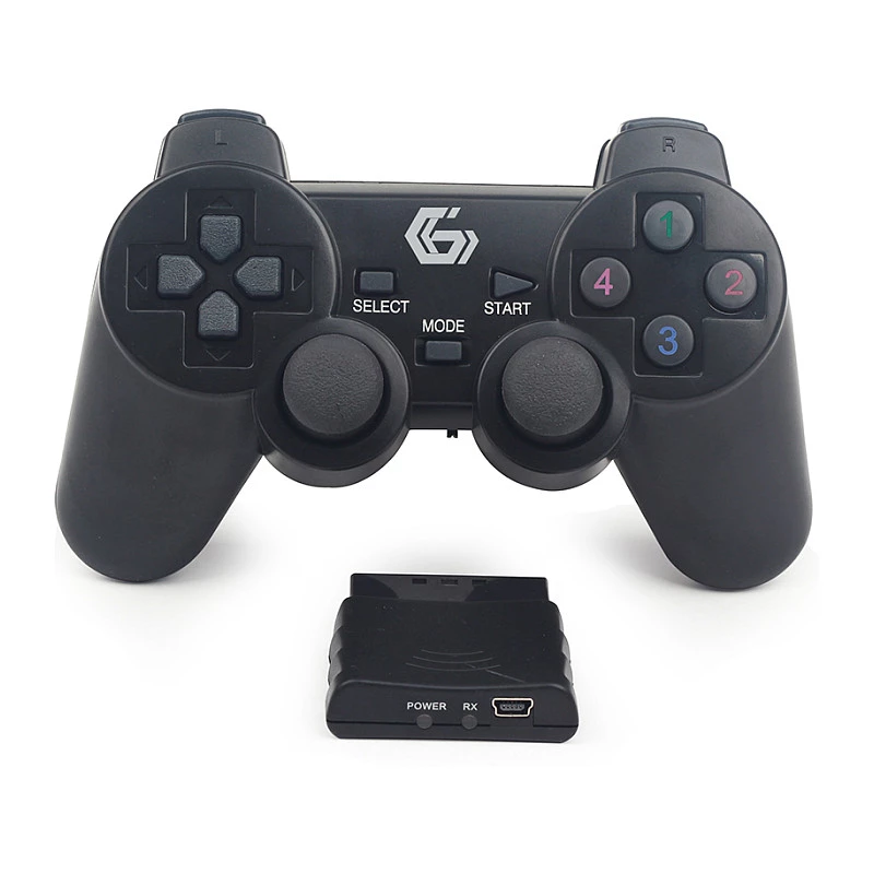 GEMBIRD JPD-WDV-01 langaton peliohjain PS2/PS3/PC - 12 painiketta - 2,4 GHz - musta