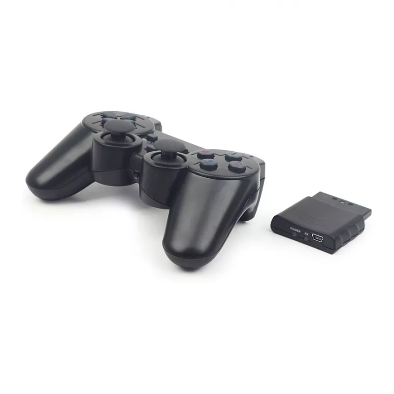 GEMBIRD JPD-WDV-01 langaton peliohjain PS2/PS3/PC - 12 painiketta - 2,4 GHz - musta