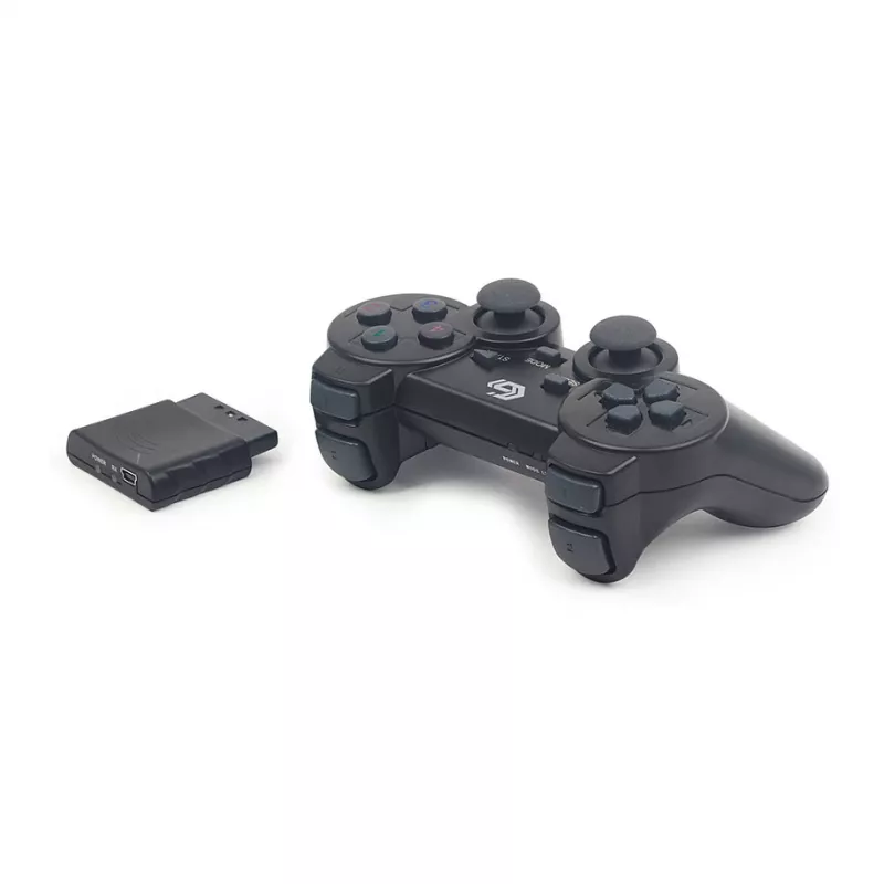 GEMBIRD JPD-WDV-01 langaton peliohjain PS2/PS3/PC - 12 painiketta - 2,4 GHz - musta